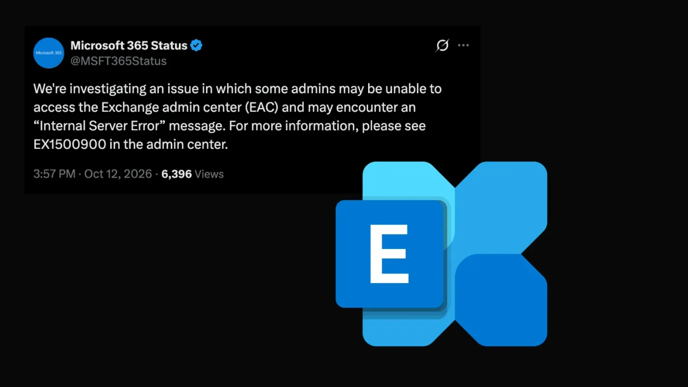 Microsoft Exchange Admin Center Issue Blocks Web Portal Access to Admins With “Internal Server Error”