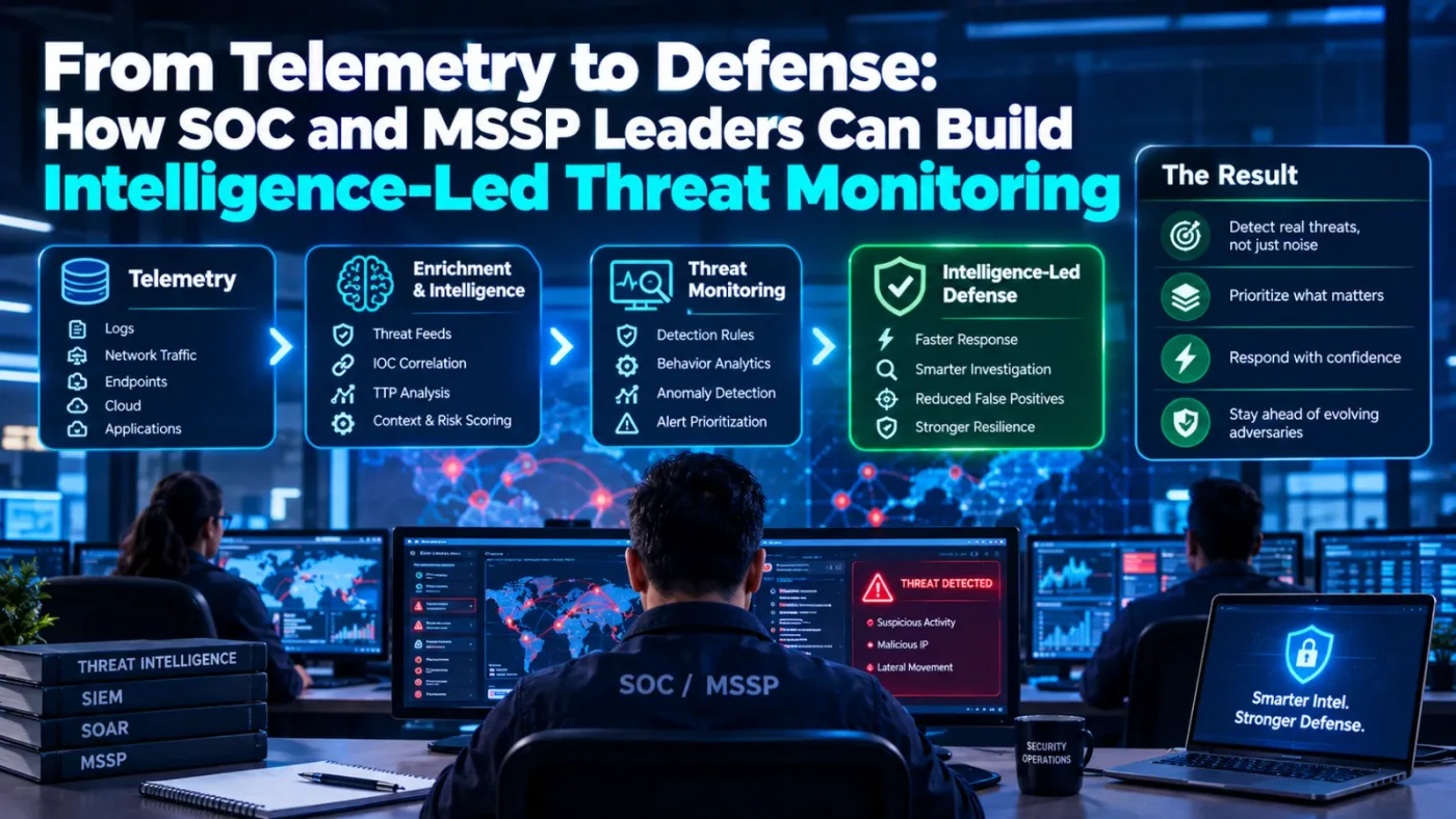 From Telemetry to Defense: How SOC and MSSP Leaders Can Build Intelligence-Led Threat Monitoring