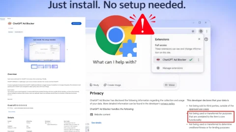 Nguy hiểm: Mối đe dọa mạng từ tiện ích chặn quảng cáo ChatGPT