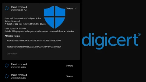 Cảnh báo CVE nghiêm trọng: Defender lỗi gắn nhãn DigiCert