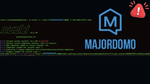 Lỗ hổng CVE-2026-27174 nghiêm trọng trong MajorDoMo