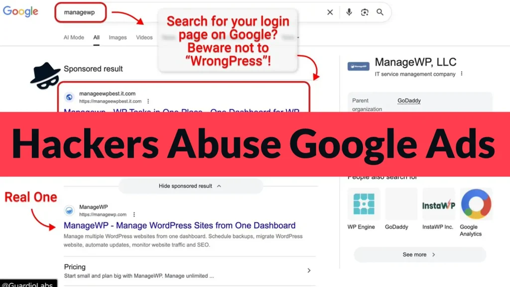 Tin tức bảo mật: Phishing ManageWP gây nguy hiểm