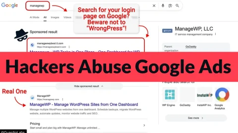 Tin tức bảo mật: Phishing ManageWP gây nguy hiểm