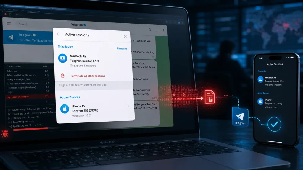 Mã độc macOS nguy hiểm: Chiếm Telegram, rò rỉ dữ liệu khẩn cấp