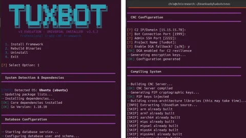 Mối đe dọa mạng nghiêm trọng: Botnet TuxBot v3 Evolution