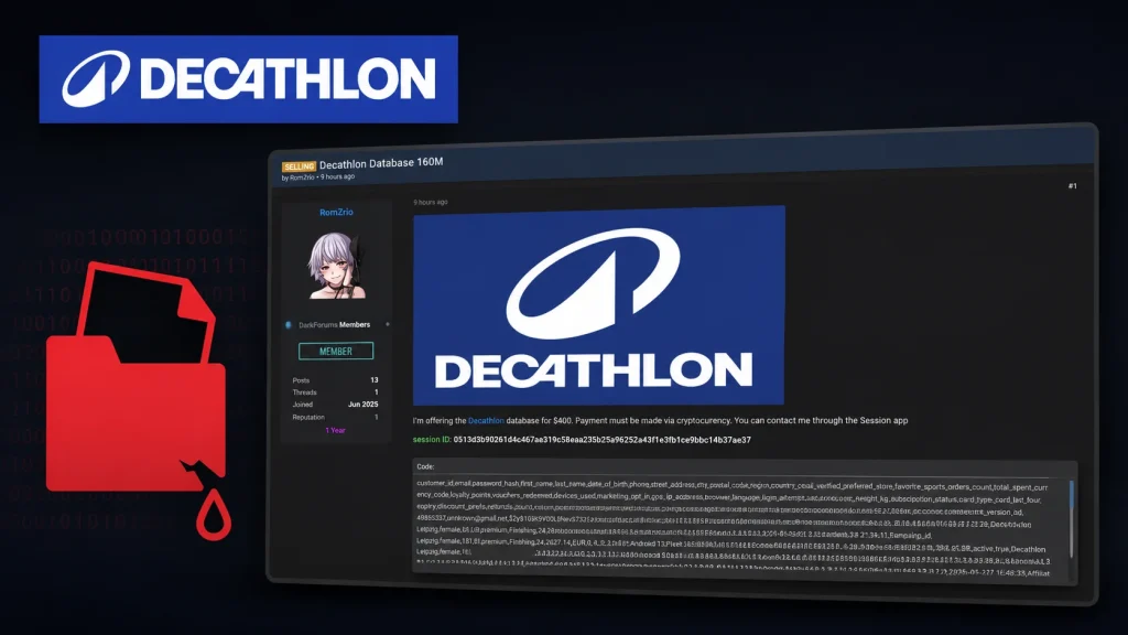 Rò rỉ dữ liệu Decathlon nghiêm trọng: 160 triệu bản ghi?
