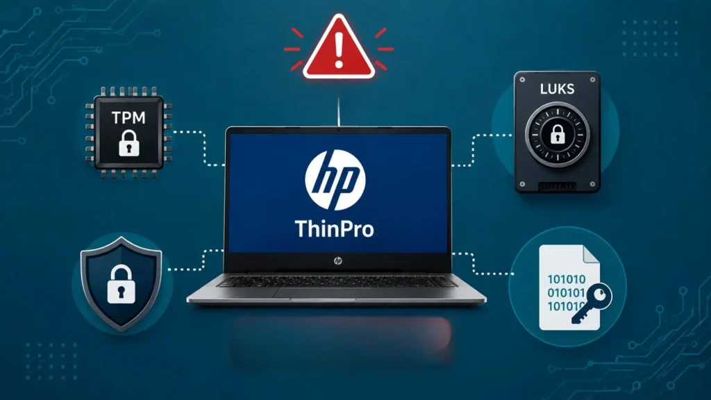 Lỗ hổng CVE: Nguy cơ lộ khóa mã hóa đĩa HP ThinPro