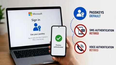 Passkeys Vượt Trội: Microsoft Loại Bỏ SMS/Thoại