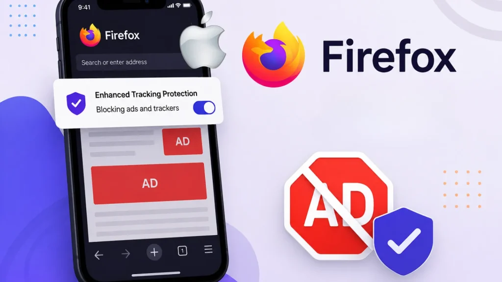 Firefox iOS: Trình chặn quảng cáo hiệu quả